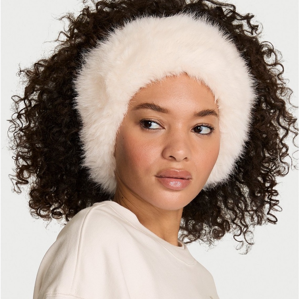 Victoria's Secret Cream Faux Fur Headband
